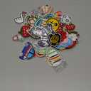 60pcs Random Assorted Styles Embroidered Patches, Bright Vivid Colors, Sew On/Iron On Patch Applique for Clothes, Dress, Hat, Jeans, DIY Accessories