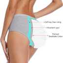 JojoQueen Period Underwear for Women Menstrual Panties Cotton Postpartum Easy Clean Teens Brief (M)
