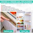 Upgraded 5304506131 Freezer Door Gasket Replacement for Frigidaire Refrigerator Gasket Seal FFFH20F2QWC LFFH20F3QWC Freezer Door Seal for Kenmore Fridge Gasket 216522378, 5304505531, 4452758, 67"x33"