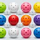 Pickleball Balls,pickleballs,12 Pack Outdoor Pickleball Balls,Bright Multi Colors 40 Hole Durable Plastic pickleball Game,Training & Tournament Play.
