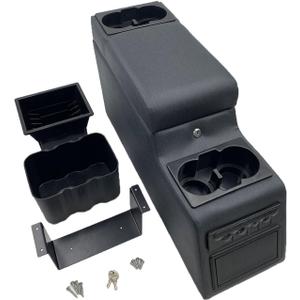 Truck Center Console Truck Seat/Bench Organizer for Jeep CJ5 1976-1983,Jeep CJ7 1976-1986,Jeep Wrangler(YJ) 1987-1995 (Denim Black)