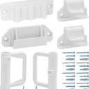 KISKIZ Retractable Baby Gate Replacement Parts Kit (White) Retractable Pet Gate Hardware Full Set Wall Mounting Accessories with Brackets Anchors and Screws Baby Gate Accessories Retractable Dog Gate