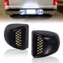 runmade 18 Full LED License Plate Light White Lamp Assembly Replacement Smoke Lens for Silverado 1500 2500 3500 Suburban Tahoe Sierra 1500 2500 3500 Yukon XL