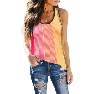 SAUKOLE Women's Sleeveless Tank Tops Yoga Workout Shirts Cute Printed Loose Fit Running T-Shirt M