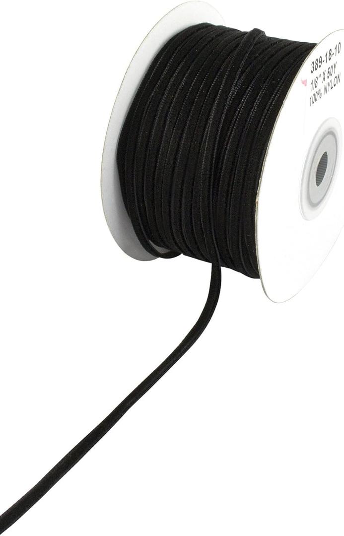 May Arts 1/8-Inch Wide Ribbon, Black Velvet