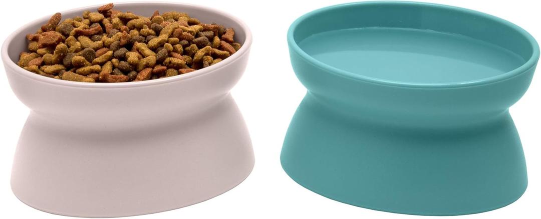 Kitty City Raised Cat Bowls, Small Bowl 2pk (Pastel)