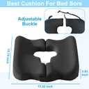 Donut Pillow for Bed Sores, Bed Sore Cushions for Butt, Bedsore Pressure Relief Pillow, Wheelchair Seat Cushion, T Shaped Opening Tailbone Pillow