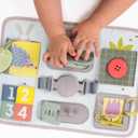 Busy Board for Toddlers, Montessori Toy for 18 Months & up with 10 Educational Toddler Activities to Develop Fine Motor & Problem Solving Skills Learning Sensory Board Travel Toy Non-Toxic.