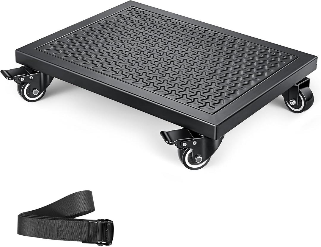 KEDSUM Heavy Duty Furniture Dolly 1000lbs Capacity4 Wheel Furniture Movers with Brakes16" x 12" Strong Steel Platform for Sofa, Safe, Appliances Moving (1 Pack)