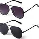 SORVINO Oversized Aviator Sunglasses for Women Men Trendy Retro Bulk Shade Black Faded Sun Glasses Classic UV Protection