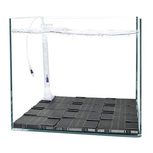 BaoZqua Undergravel Filter System for 10 Gallon Fish Tank, Air-Driven Biofiltration Aquarium Filter Kit with 12 Modular Plates & Adjustable Lift Tube, Cut-to-Fit Under Gravel System for Clear Water