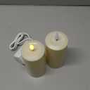 PChero Rechargeable Flameless Pillar Candles with Remote, 2 Pcs, 5.1"x2.7" | Outdoor Candles with Timer Waterproof, Up to 290H Runtime, LED Candles, Flickering Flame, For Lanterns Porch Patio
