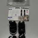 SCENEREAL Fleece Dog Shoes for Winter, Dog Boots & Paw Protectors, Warm Puppy Snow Booties for Small Medium Sized Dogs, Anti-Slip Rubber Sole PU Waterproof Boots for Outdoor Walking, Black,Size 3 Fit for Paw Width 0.9"-1.1"