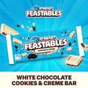Feastables MrBeast Cookies & Creme Chocolate Bar, New Flavor, King Size Candy Bar for Adults & Kids, Candy Bars for Snacks, Gifts, or Dessert, Sweet & Creamy Fairtrade Cocoa, 2.1 Oz Each, 10 Count
