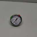 2 1-2" Pressure Gauge, Stainless Steel Case, Chrome Plated Brass Connection, Liquid Filled, 0-6000 psi/kPa, Back Mount 1/4" NPT