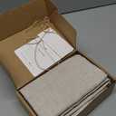 ATLINIA 100% Linen Pillowcases Set of 2, Euro Size 26" x 26" Pillow Case, Linen Pillow Sham (Natural)