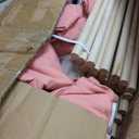 4 Pack Teepee Tent for Kids Slumber Party with Mattress,Fitted Sheet,Light String,Natural Cotton Washable Sleepover Tents for Girls Party Birthday Slumber Movie Night Supplies(Pink)