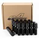 GAsupply M14x1.25 Lug Bolts 28mm Shank fits for BMW i3, i4, i5, i7, i8, ix, M2, M3, M4, M5, M8, x1, x2, x3, x4, x5, x6, x7, xM, Black 14x1.25 6 Spline Wheel Lug Bolt Conical Seat, 20 pcs+1 pcs Key