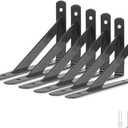 Heavy Duty Shelf Brackets 6 Packs, Eau L Corner Brace Black 4 X 6 Inch 90 Degree Floating Shelves, Tripod Triangle Shelf Brackets for Floating Wood Shelves (150*95)