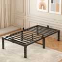 FUIOBYVV Twin XL Bed Frames,16 Inch Heavy Duty Metal Platform Bed Frame Twin XL Size Support Up to 3500 lbs,No Box Spring Needed,Headboard Compatible,Steel Slat Support,Noise Free,Easy Assembly