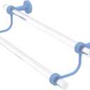 Allied Brass PB-72G-18-FTB Pacific Beach Collection 18 Inch Double Towel Bar with Grooved Accents, Flat Troll Blue