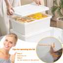 6gal+3gal high-end White multifunction storage box with lid, Set of 4 Stackable Plastic Boxes with Handles, Suitable for Garage and Home Storage, Waterproof and Moisture-Proof 2XXL+2L
