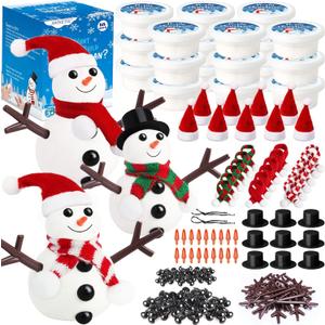 18 Pack Stocking Stuffers for Kids,Christmas Crafts for Kids Bulk,Build a Snowman Crafts Kit Modeling Clay for Christmas Stocking Stuffers Gifts Activities Boys Girls