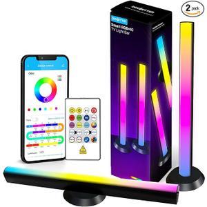 DAYBETTER Smart LED Light Bars, RGB Light Bar, 14 Inches TV Backlights with Scene and Music Modes, Smart Light Bars with Multiple Placement Options, Mood Lighting, PC Gaming Light Bar for Room Decor