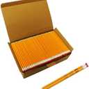 SKKSTATIONERY 200 Count Pre-sharpened #2 Pencils, HB Lead Bulk Box No. 2, Yellow Pencils with Erasers, for Back to school classroom office Supplies, Writing, Drawing and Sketching