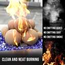 Skyflame 12PCS Ceramic Balls, Mixed of 4 Sizes Fire Pit Balls Set for Indoor and Outdoor Fire Tables or Fireplaces Accessory,Beige