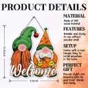 Fall Door Decoration, Welcome Front Door Sign, gnome Decoration, Autumn Pumpkin Patch Sign, Hanging Pumpkin Decorations, Thanksgiving Farmhouse Indoor Outdoor Decor, Housewarming Gift