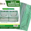 PE Greenhouse Cloche Replacement Cover (Fit for Frame Size 47.2"l X 23.6"w X 23.6"h, Clear)