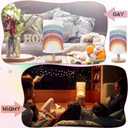 Classroom Lamp Calming Corner Decor Cozy Center 11. 61 Inches Small Bedside Desk Lamp USB Rainbow Reading Book Center Supplies for Home Bedroom Playroom Nursery