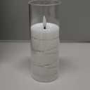 Flameless Candles,with Embedded Star String, Battery Operated Candles Flickering LED Pillar Candles with Remote Control and Timer, Home Decoration Add a Warm and Romantic AtmosphereSet of 7 (White)