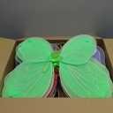 Junkin 36 Pcs Fairy Wings Kids Bulk Butterfly Costume Wings for Girls Halloween Dress up Butterfly Favors Role Play Supplies(Colorful Fairy)