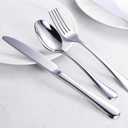 60-Piece Silverware Set for 20 - Stainless Steel Flatware Cutlery Set, Mirror Polished Flatware Set Include Forks Spoons Knives for Home Wedding Restaurant, Dishwasher Safe, Silver, 60 PCS