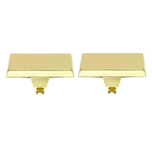 Christmas Stocking Holders for Mantle Set of 2, Heavy Weighted Metal Stocking Holders Hangers Low Profile Stocking Hooks Bases for Fireplace Table Xmas Holiday Party Decoration, Gold