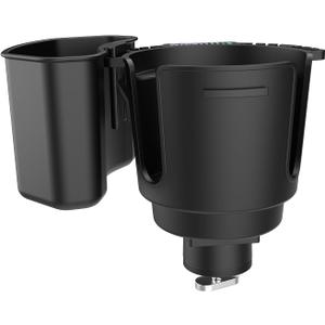 1001 Multi-Functional Kayak Cup Holder with Tool Storage Box, Track Mount Non-Slip Design, Durable Lure Holding Tool Storage Boat Cup Holder Gear Organizer for Kayaking and Fishing, Black