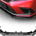 Archaic Front Lip Spoiler Compatible with 2022-2024 11th Gen Honda Civic Sedan Hatchback, Fit FE1 FE2 FE4 FL1 FL2 FL4, Gloss Black ABS Front Bumper Lip Chin Splitter Body Kit Accessories
