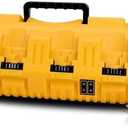 DCB104 4 Port Multi Rapid Charger Compatible with Dewalt 12V, 20V, and 20V/60V MAX Batteries DCB606 DCB609 DCB208 DCB206 DCB204 DCB203 DCB201 DCB200, Compatible with Dewalt Charger Station DCB104