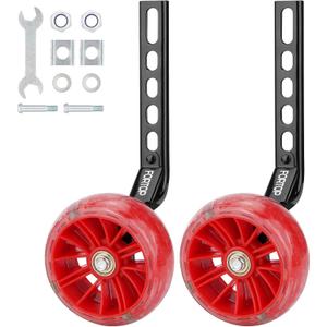 Bike Training Wheels, Pair of Heavy Duty Rear with Stabilizers Mounted Kit for Kids Boy Girls Bikes of Single Speed Bicycle with 12 14 16 18 20 Inch