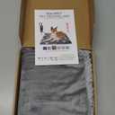 Cat Heating Pad 18x18 in with Smart Thermostat Switch and Power Line Protection Tube,Obtained MET and UL Dual Certification,Waterproof Pet Heating Pad for Cats, with Long Velvet Cloth Cover