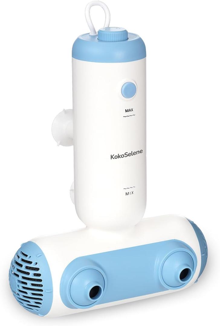 KokoSelene Bath Jets for Tub, Portable Bath Spa for Bathtub with Dual Hydro Jets, Bathtub Spa Machine Creates Soothing Bubbles for Daily Relax at Home Use (Blue)