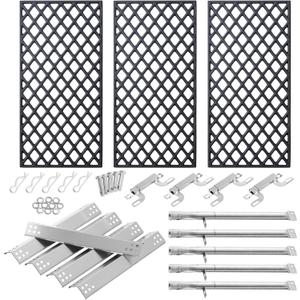 GR2210601-MM-00 Replacement Parts Grill Grates 614714 Flame Tamer 16261 Burner for Members Mark Grill Parts GR2210601-MM-00 09431 crossover Tube GR2210601-MM-00-2 Sam's Club GR2210601MM00 Heat Plates