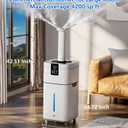 30L/7.93Gal Humidifier Large Room 4200 ft, Supersized Cool Mist, 120H Quiet Humidifiers for Bedroom, 3000mL/h Mist Output, Touch/Remote Control, Humidifiers for Home, Whole House, Plant, White