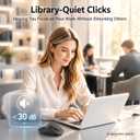 PHILIPS Ergonomic Wireless Mouse, Multi-Device Bluetooth (USB-A/C) for Laptop & Mac/PC, Silent Productivity Mouse with Side Scroll, 5-Level DPI Rechargeable Computer Mouse, Right-Handed Comfort