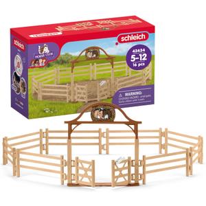 Schleich Horse Club 10-Piece Horse Paddock and Entry Gate Horse Toy for Kids Ages 5-12 (42434n)