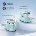 PIOMATIC Travel Iron Mini with Steam for Clothes with Dual Voltage, Portable Mini Ironing Machine with Non-Stick Soleplate, Small Iron for Sewing, Quilting and Handcraft