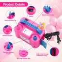 QIPUMP Balloon Pump Electric,110V 600W Balloon Blower Inflator Dual Nozzle Air Pump Balloons Inflator for Decoration, Party, Sport,Gifts:2 Balloon Tying Tools
