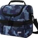 MIER Adult Lunch Box Insulated Lunch Bag Large Cooler Tote Bag for Women, Double Deck Cooler, Camouflage (Large)